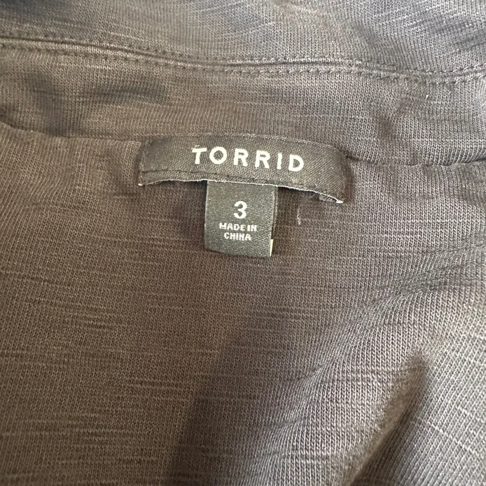 Torrid Black French Terry Double Breasted Trench Coat Belted Plus Size 3 3X